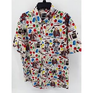 The Office TV show Kevin Malone Chili Button Down Shirt Mens Large